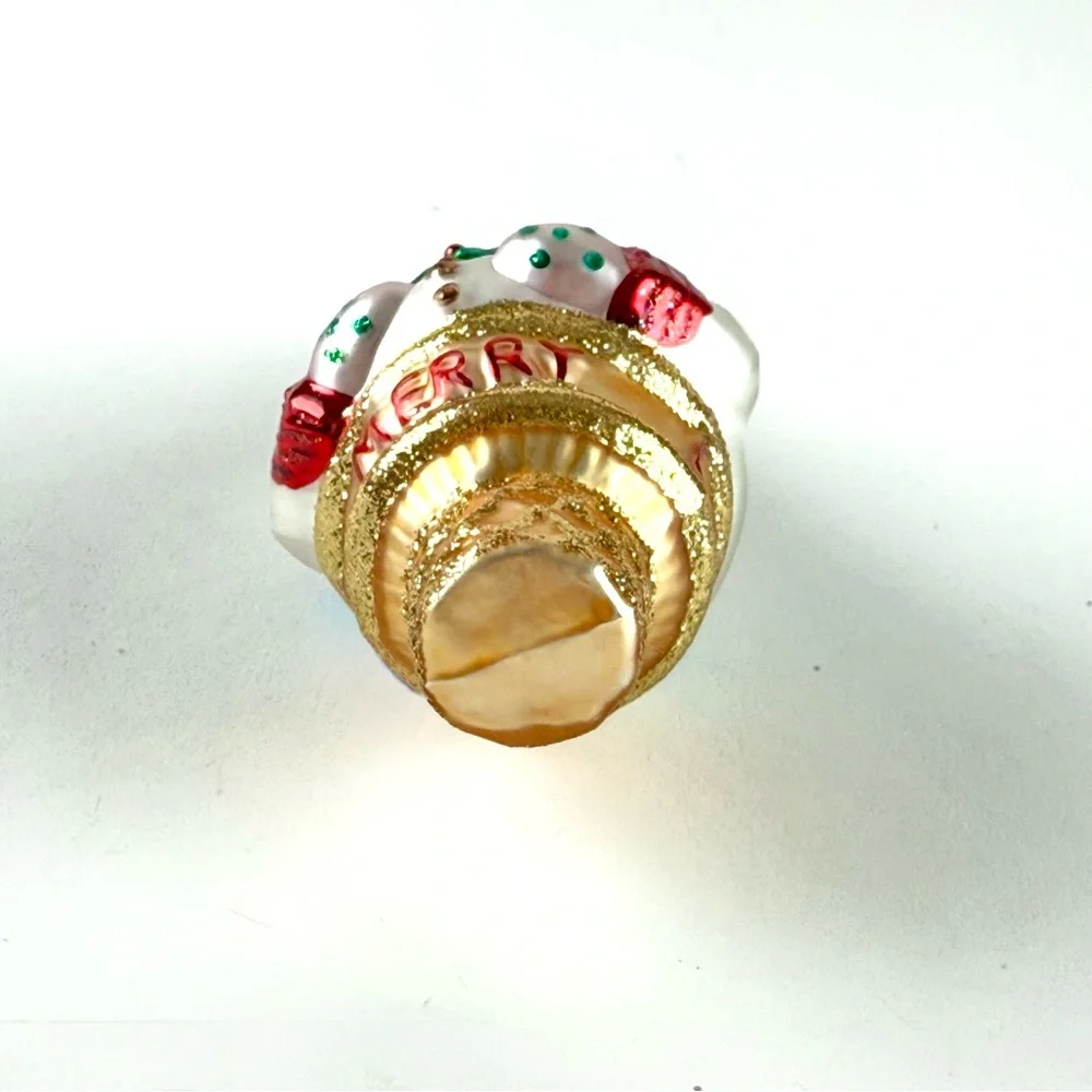Old World Christmas Blown Glass Ice Cream Cone Ornament